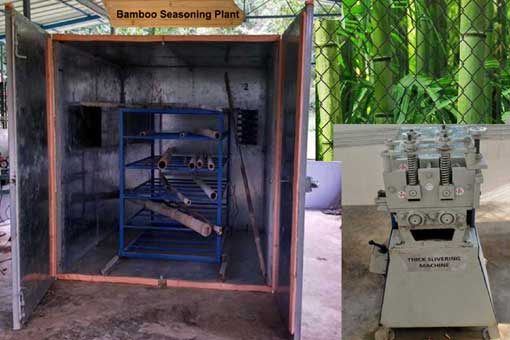 Bamboo drying plant &Thick slivering machine>
